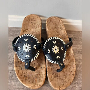 Jack Rogers Navy Cork Sandals 9.5